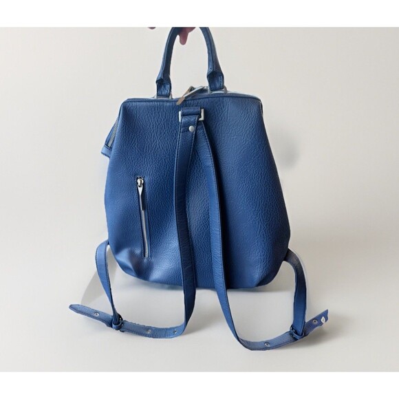 MATT & NAT VIGNELLI Vegan Leather Backpack DWELL Blue Adjustable Strap Top Zip main image 6